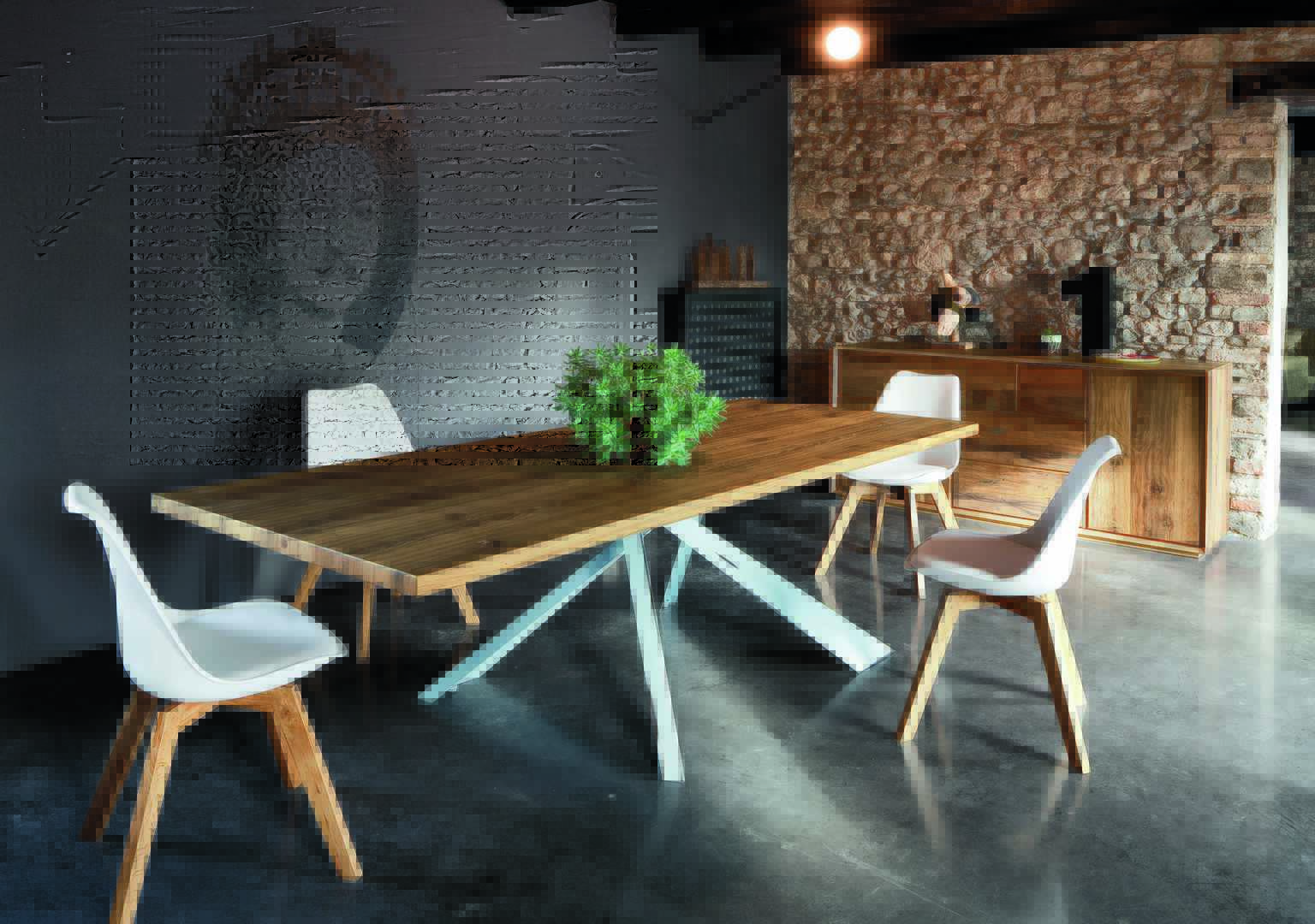 Table Parigi distressed oak 长餐桌